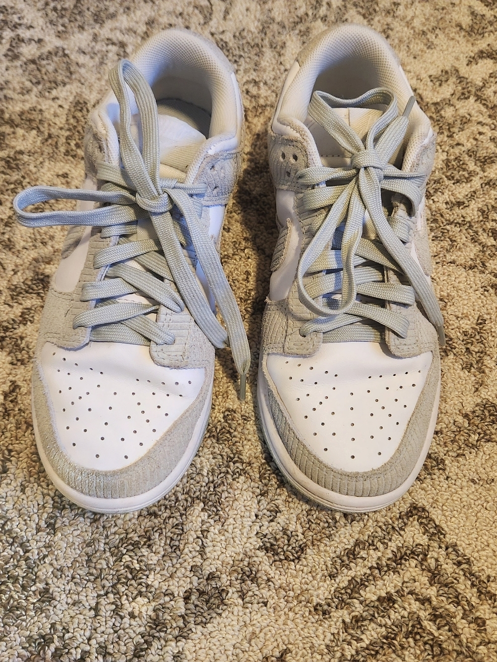 Nike Dunks Sage Green Corduroy Shoes